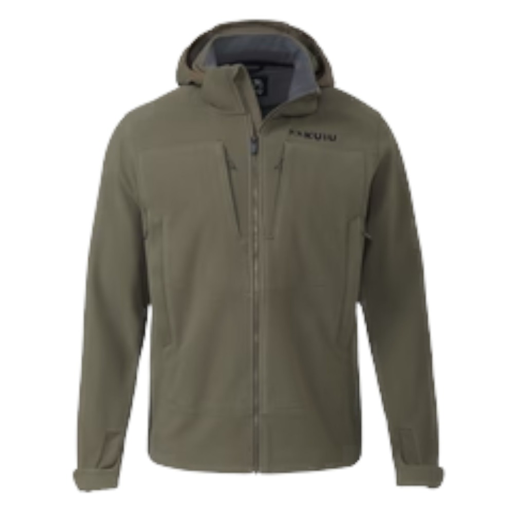 KUIU Proximity Hooded Insulated Jacket Mens 2XL Ash Windproof Zip Pocket Fleece